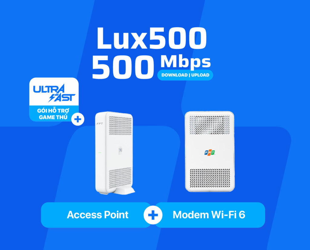 FPT Long Biên - Tổng đài đăng ký lắp mạng WiFi FPT cáp quang Lux 500