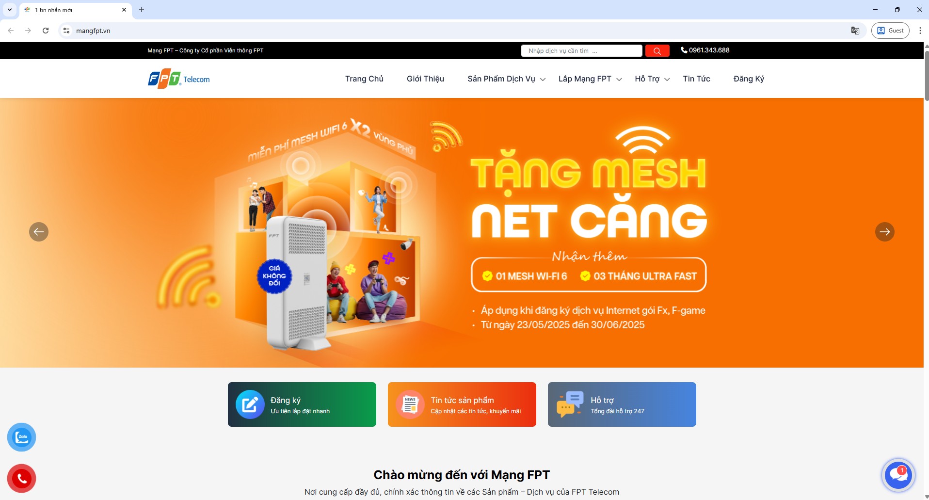 MangFPT.vn là website chính thức thuộc hệ thống của FPT Telecom